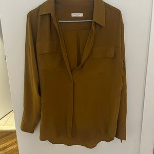 Equipment long sleeve blouse Gold/ Yellow size S